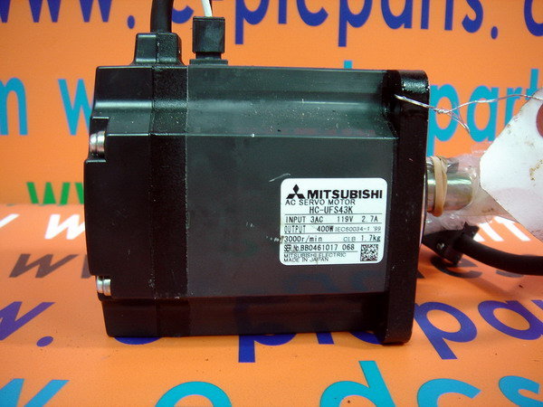 MITSUBISHI ELECTRIC ACサーボモーター HC-UFS43 三菱 ACサーボモータ HC-KFS43 (ケーブルが短い) | 保守部品.com